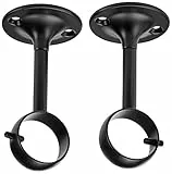 Amazon Basics - Staffa da soffitto, set da 2, Nero