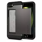 Spigen Cover Slim Armor CS Compatibile con iPhone SE 2022 5G, iPhone SE 2020, iPhone 8 e iPhone 7 - Grigio