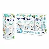 ALPRO CLASSICO, Bevanda al COCCO, 100% vegetale con vitamine B2, B12 e D (8 confezioni x 1 Litro)