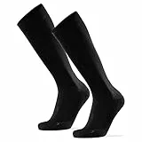 DANISH ENDURANCE Calze sportive a compressione, 21-26 mmHg, per uomo e donna, 2 x Nero Tinta Unita, 39-42