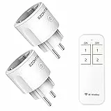 EZONTEQ Presa Telecomanda, Presa Intelligente RF, 2 Presa 16A con Telecomando,Presa Radiocomandata