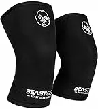 Beast Gear Fascia Ginocchio - Ginocchiera Sportiva Ortopedica Elastica - Supporto per Menisco, Tendine, Legamenti - Calcio, Pallavolo, Crossfit, Squat