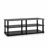 Furinno Mobile Porta TV, Nero, 3 Ripiani