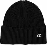 Calvin Klein Berretto Misto Re-Lock Cappello Lavorato a Maglia, CK Black, OS Donna