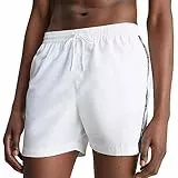 Calvin Klein Pantaloncino da Bagno Uomo Medium Drawstring Lungo, Bianco (PVH Classic White), M