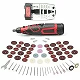 Strumento Multifunzione a Batteria 12V, con 6 Velocità, 5000 – 25000 giri/min, Batteria da 2.0 Ah, 74 Accessori, Ideale per Tagliare, Levigare, Intagliare, Forare, Affilare, Progetti fai Da te
