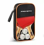 PRO-SPIN Ping Pong Set da Tavolo di Alta qualità - Racchette Ping-pong, Palline Ping Pong a 3 Stelle, Custodia Compatta - Set da 2 Giocatori - Gioco da Interni o Esterni