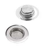 Filtro di scarico in acciaio INOX, 5,5 cm, 2 pezzi, per lavello da cucina, lavello da cucina, filtro per lavello e lavello, diverse misure sono per filtro doccia da 3,6 cm a 11 cm