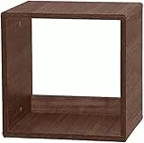 Iris Ohyama, Scaffale, Cubo contenitore, Piccola credenza, Design, Modulare, Impilabile, Solido, Ufficio, Camera da letto, Soggiorno, QR Box, QR-34, Marrone