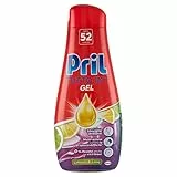 Pril Gel All In One Limone & Lime, Detersivo Lavastoviglie Liquido Multi-Azione Sporco Difficile, Confezione da 52 Lavaggi