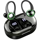 Cuffie Bluetooth Sport, Auricolari Bluetooth 5.3 con Mic, 48 Ore Wireless Cuffie In Ear Display LED, Bassi Potenziati HiFi Stereo IP7 Impermeabile Cuffiette Bluetooth Sport Cancellazione Rumore