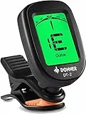 Donner Accordatore Chitarra Elettronico Cromatico Tuner a Clip per Chitarra, Basso, Ukulele e Violino con DSchermo LCD 360° Rotazione (DT-2)