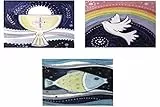 RAYHER 31530000 Cera Motivo Cristiano Motive, Calice, Colomba, Pesce, Assortiti, 3 Pezzi, 4 x 4 cm