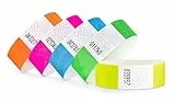 linie zwo®, Confezione da 100 braccialetti di identificazione (5 x 20 pezzi) Tyvek® 19 mm, Party Pack