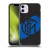 Head Case Designs Licenza Ufficiale Inter Milan Tratti di Pennello Grafici Custodia Cover in Morbido Gel Compatibile con Apple iPhone 11