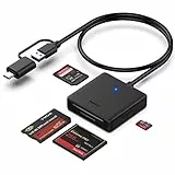 Lettore di schede di memoria, BENFEI 4 in 1 USB USB-C a SD Micro SD MS CF Lettore di schede e adattatore