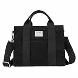 VASCHY Borsa Donna, Tote Bag Piccolo Borsa Tracolla Donna Elegante Borse a Mano Donna Borsa a Spalla Tracolla Borsa Shopping 5.5L Capacità Borsa Mare Università Viaggio Lavoro Ufficio Scuola Nero