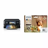 Epson Expression Photo XP-8700 stampante Multifunzione fotografico A4 (stampa, copia, scansione) USB, Nero & 378 Squirrel - Cartucce d'inchiostro originali a 6 colori, inchiostro Claria Photo HD