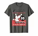 66 ciotole Oklahoma City, OK, sala da bowling vintage unisex Maglietta