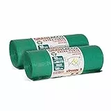 VIROSAC Gransacco - Sacchi Verdi 80x115, Antiforo E Con Maniglie Estraibili, Ideali Per Giardinaggio, 10 Pezzi Per Rotolo, Kit Da 2 Rotoli, color Verde, 10 Unità - Confezione da 2