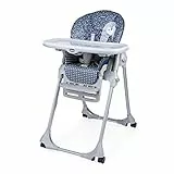 Chicco Polly Easy Seggiolone Pappa Evolutivo per Bambini da 6 Mesi a 3 Anni (15 kg), Reclinabile a Sdraietta, 4 Ruote - Pinguin, Blu