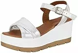 Lumberjack Marty, Sandali con Zeppa Donna, Silver, 39 EU