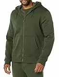 Amazon Aware Felpa in Pile con Cappuccio e Zip a Tutta Lunghezza Uomo, Verde Oliva Scuro, XS