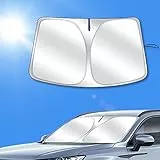Palwin Parasole Per Parabrezza, Pieghevole Parasole Per Auto Anteriore, Parasole Auto Protezione Uv Per Parabrezza, Scudo Termico Parabrezza Universale Per Auto 150x70Cm