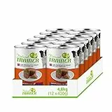 Natural Trainer Medium&Maxi Mangime umido per Cani Adulti con Prosciutto crudo - 12 x 400gr - 4,8kg