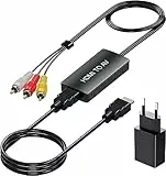 DIGITNOW! HDMI a RCA, adattatore HDMI a AV convertitore audio video 1080P supporta PAL / NTSC con USB Cavo HDMI Cavo per PS One PS2 PS3 STB VHS DVD Wii Xbox N64 SNES Blue-Ray Proiettore