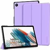 EasyAcc Cover Custodia Compatibile con Samsung Galaxy Tab A8 10.5 Pollici 2021 SM-X200 SM-X205 Tablet, Ultra Sottile Smart Cover in Pelle,Lavanda