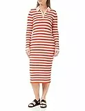 United Colors of Benetton Vestito 1298EV00T, Scarlatto a Righe 1G9, L Donna