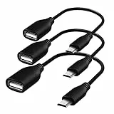 GeekerChip Cavo Micro USB(3 Pezzi),Cavo OTG Micro USB,Adattatore Micro USB Maschio a USB 2.0 Femmina Compatibile con Mate 10 Lite,Xiaomi Redmi7 ecc