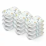 Marchio Amazon - Mama Bear Salviette Umidificate per bebé, gettabili nel WC, Senza profumazione, 70 Unità, Confezione da 12