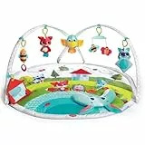 Tiny Love Dynamic Gymini Palestrina bambini evolutiva con Archi Regolabili, Palestrina musicale con gioco con musiche e luci, Tappeto Gioco pieghevole grande 100 x 90 cm, Collezione Meadow Days