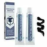 Fengyang 2Pcs Nastro Isolante Liquido, Colla per Nastro Isolante Liquido, Colla Ignifuga Resistente Alle alte Temperature, Rivestimento in Gomma Isolante Liquido, Impermeabile (Nero)