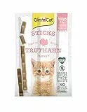 GimCat Sticks Kitten Tacchino, Morbide barrette da masticare con un’elevata percentuale di carne e senza aggiunta di zuccheri, 1 confezione, 1 x 3 barrette