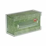Dispenser per guanti, scatola per guanti in acrilico, portaoggetti per guanti a parete per servizio di ristorazione, laboratorio, medici e ufficio, scatole per guanti usa e getta con nastro adesivo e