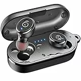 TOZO T10 Auricolari Bluetooth Senza Fili Cuffie Bluetooth 5.3 IPX8 Impermeabili Sportivi in Ear con custodia di ricarica suono di alta qualità, con bassi profondi per corsa e sport nero