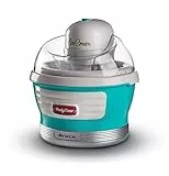 Ariete 643 Ice Cream Maker Party Time, Macchina per fare il gelato, 12W, Capacità 1,5 L, Spatola di miscelazione, Tempo preparazione 30 minuti, Coperchio per aggiunta ingredienti, Azzurro