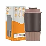 Autsel Tazza termica da viaggio per caffè 350ml Isolata Tazza di caffè Senza BPA a Prova di perdite per Bevande Calde e Fredde Bevande