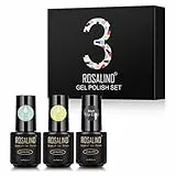 ROSALIND Top Base Matt Coat Semipermanenti, Smalto Semipermente per Unghie in Gel UV LED