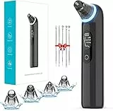 4-In-1 Aspiratore Punti Neri, Professionale, Estrattore Rimozione Kit Pulizia Viso, 4 Sonde e 3 Modalità, Luce Blu