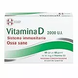 Matt Vitamina D 2000 U.I., Calcio, Integratore Alimentare per le Difese Immunitarie, 60 Compresse