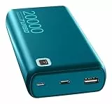 Cellularline - ESSENCE TURBO 20000 - Caricabatterie Portatile 20000mAh Power Delivery 20W - Fast Charging - Soft Touch Finishing - Verde