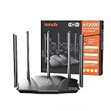 Tenda RX12 Pro Router WiFi 6 AX3000 Dual Band Gigabit, 2404Mbps/5GHz + 574 Mbps/2.4GHz, 4 Porte Gigabit, Larghezza di banda 160MHz, WiFi+ Mesh, OFDMA/VPN/WPA3/IPV6/TWT