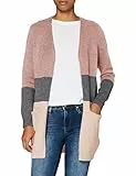 Only Long Knitted Cardigan, Cardigan Donna, Multicolore (Misty Rose Stripes/Cloud Pink Melange), XL