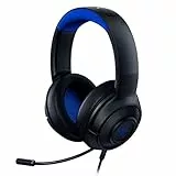 Razer Kraken X per Console, Cuffie da gioco cablate per console, Compert, Leggra, Audio Posizionale Precisco e Pulito, Comodo Controlli Audio, Compatibilità tra Piattaperme, Nero-Blu