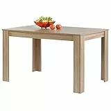 BAKAJI Tavolo Sala da Pranzo Cucina Forma Rettangolare Design Moderno in Legno MDF Finitura in Melammina Dimensione 120 x 80 x 74 cm Arredamento Casa (Acero)