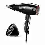 Valera, Swiss Silent Jet Light 7500, Asciugacapelli Professionale, Silenzioso e Leggero, con Potente Motore, 3 Livelli di Temperatura, Ionizzatore, Cavo Flessibile Anti-Attorcigliamento, 2000 W, Nero